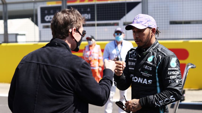 Tom Cruise und Lewis Hamilton im Juli 2021