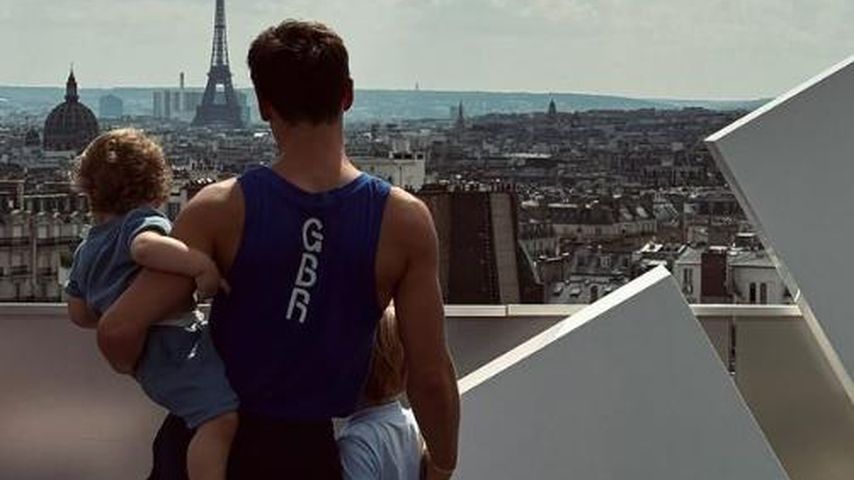 Tom Daley mit seinen Söhnen in Paris, August 2024