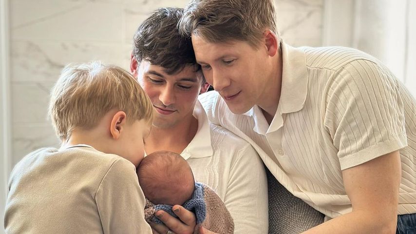 Tom Daley und Dustin Lance mit ihren beiden Söhnen, April 2023