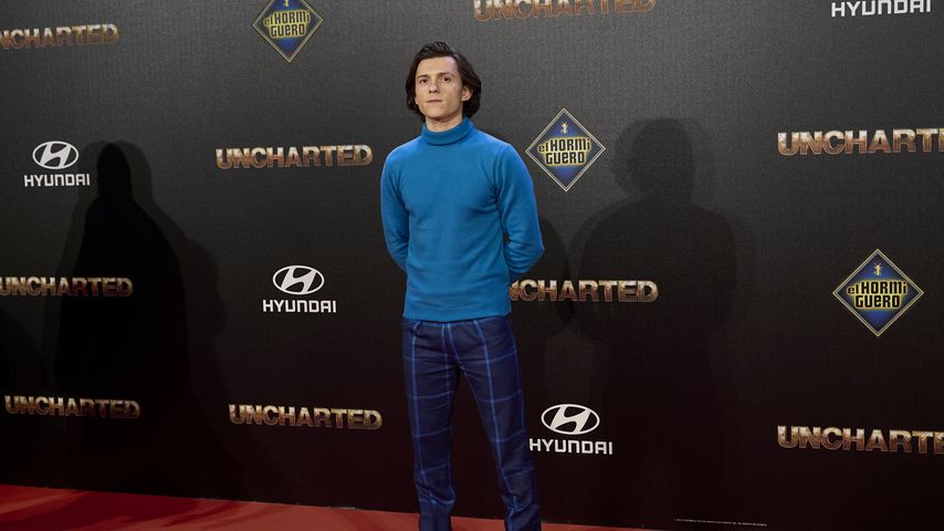 Tom Holland bei einem Pressetermin für "Uncharted"