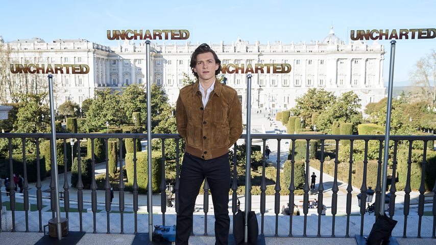 Tom Holland bei einem Pressetermin für "Uncharted" in Madrid