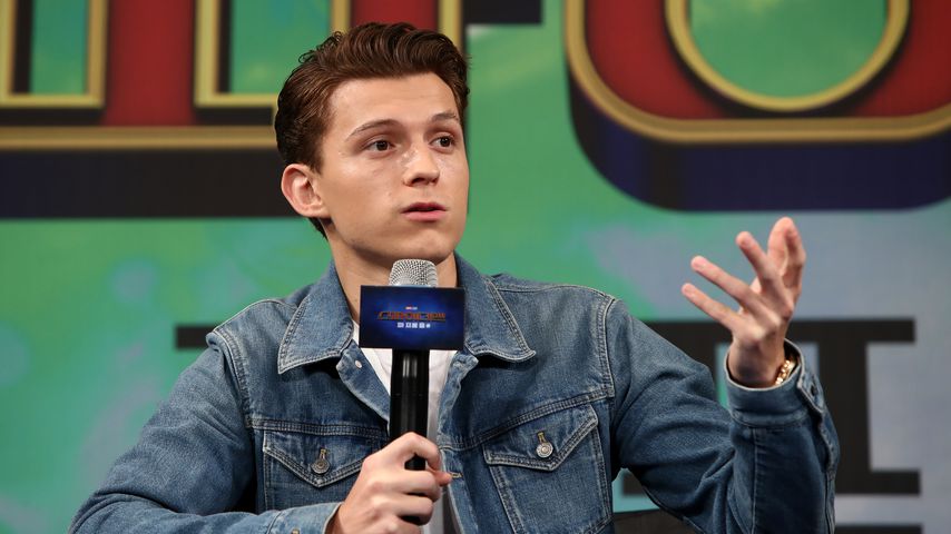 Tom Holland bei der Pressekonferenz zu "Spider-Man: Far From Home" in Südkorea