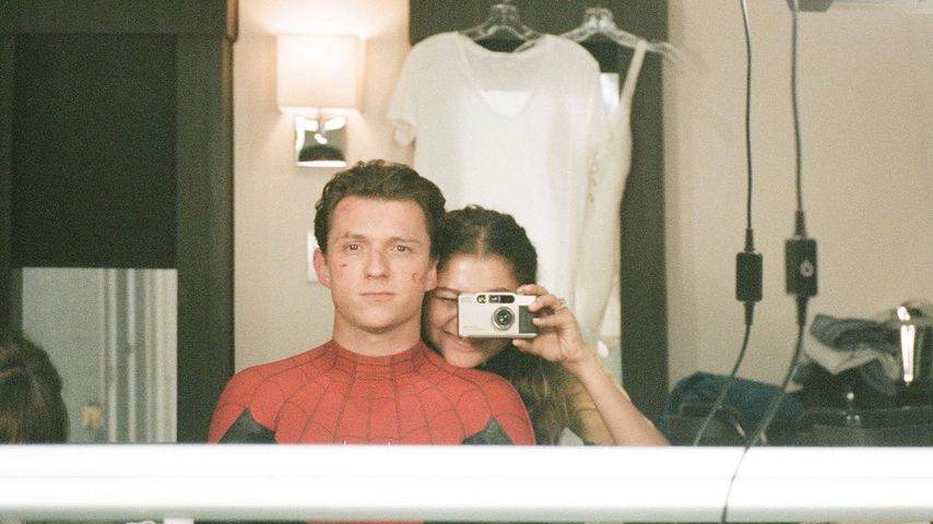 Tom Holland und Zendaya am "Spider-Man"-Set