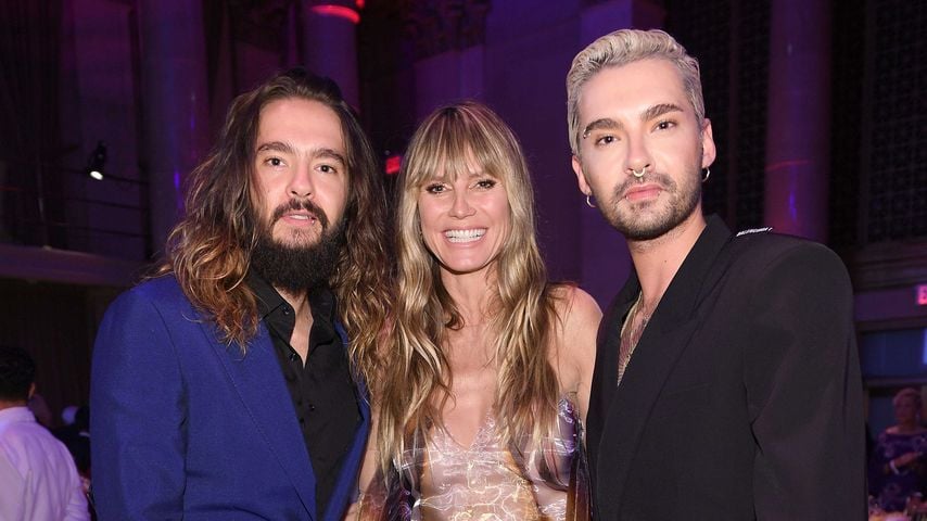 Tom Kaulitz, Heidi Klum und Bill Kaulitz im Oktober 2019