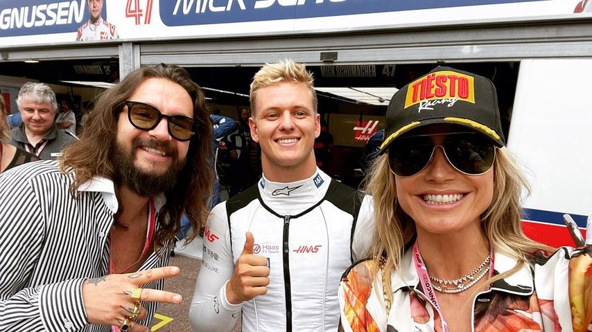 Tom Kaulitz, Mick Schumacher und Heidi Klum im Mai 2022 in Monaco