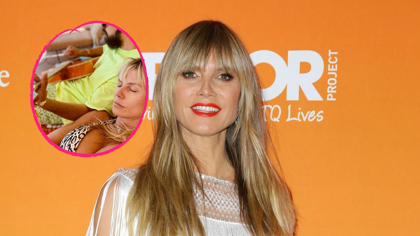 Tom juckt's nicht: Heidi Klum mit XXL-Ausschnitt im Bikini
