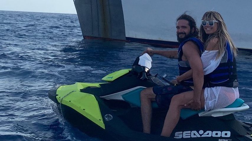Tom Kaulitz und Heidi Klum vor ihrer Hochzeits-Jacht