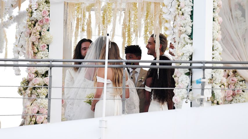 Tom Kaulitz und Heidi Klum mit Bill Kaulitz im August 2019 auf Capri
