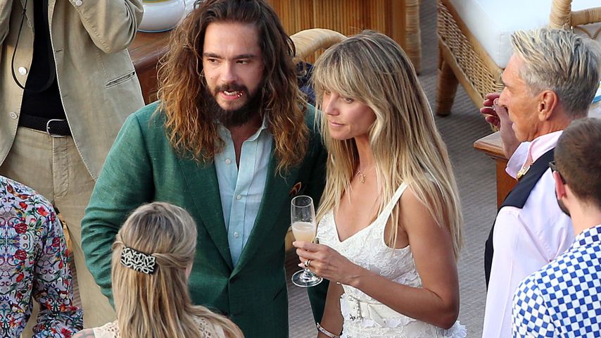 Tom Kaulitz und Heidi Klum sowie Wolfgang Joop bei der Wedding-Dinner-Party