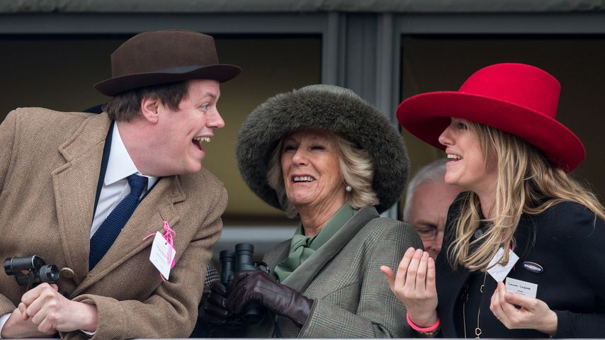Tom Parker Bowles, Königin Camilla und Laura Lopes im März 2015