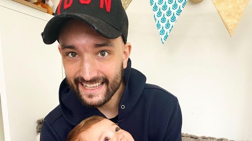 Tom Parker mit seinen Kindern Aurelia und Bodhi