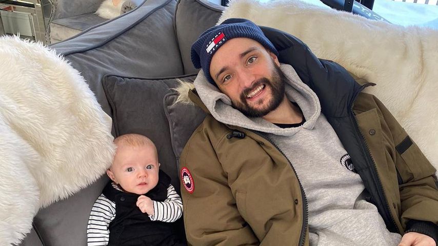 Tom Parker und sein Sohn Bodhi im Februar 2021