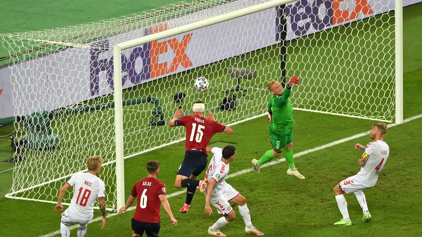 Tomáš Souček beim EM-Spiel gegen Dänemark
