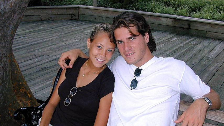 Alessandra Meyer-Wölden und Tommy Haas im Vergnügungspark Busch Gardens in Tampa, 22.08.1999