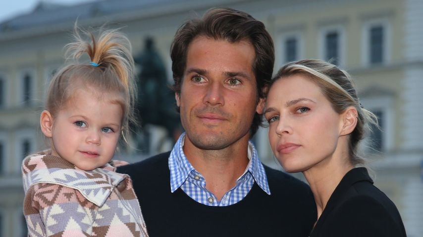 Tommy Haas und Sara Foster mit ihrer Tochter bei der BMW Open Players Night 2013