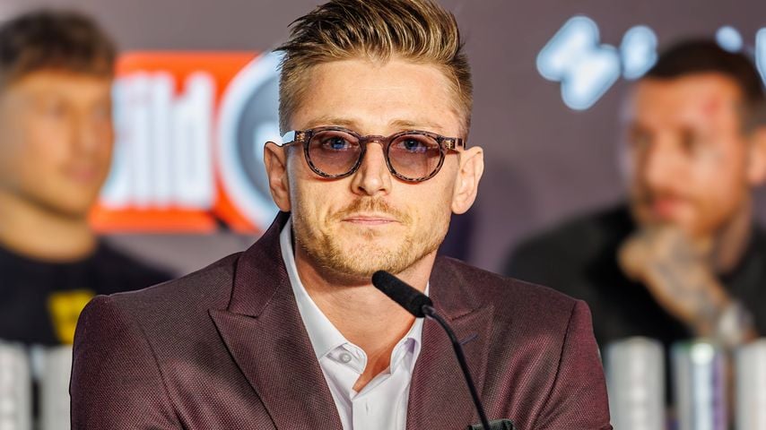 Tommy Pedroni bei der Pressekonferenz von Fame Fighting, 2025