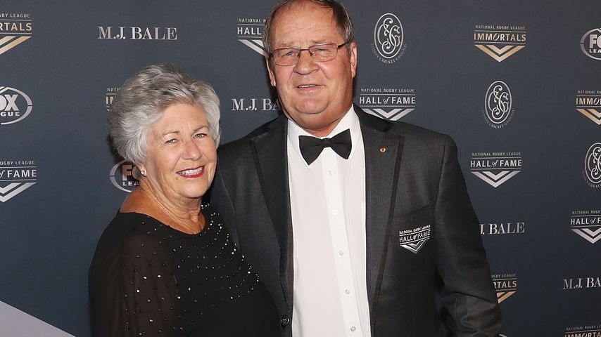 Tommy Raudonikis mit seiner Partnerin Trish Brown, 2018