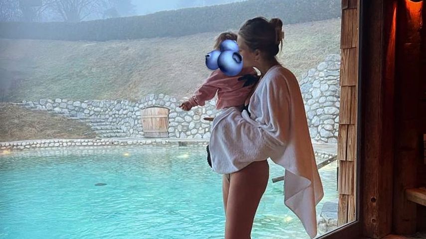 Toni Garrn mit ihrer Tochter