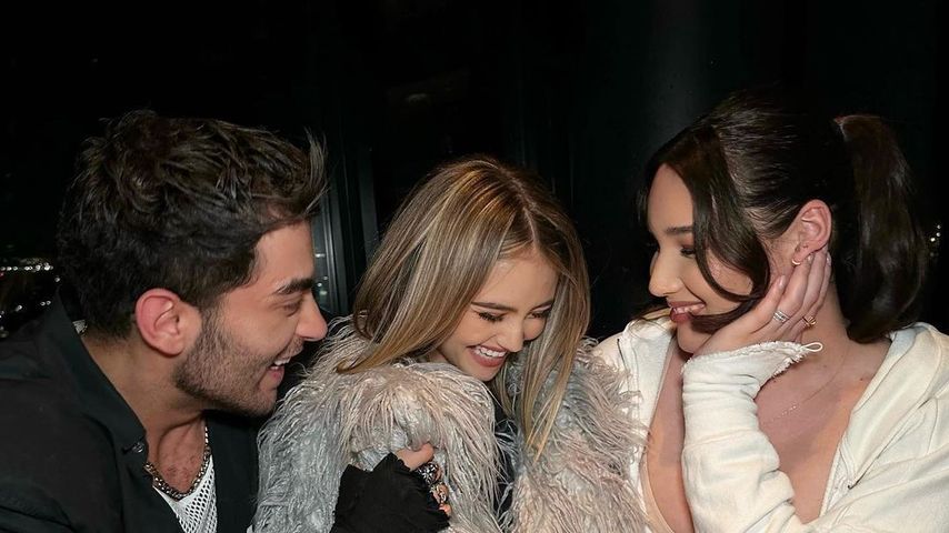 Toni Mahfud, Leni Klum und Alex Mariah Peter im April 2023