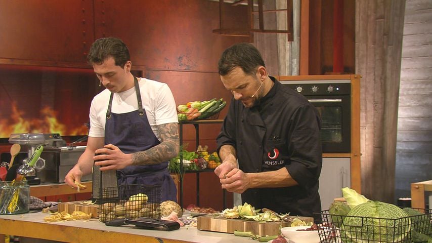 Toni Zaza und Steffen Henssler im "Grill den Henssler"-Finale, April 2026