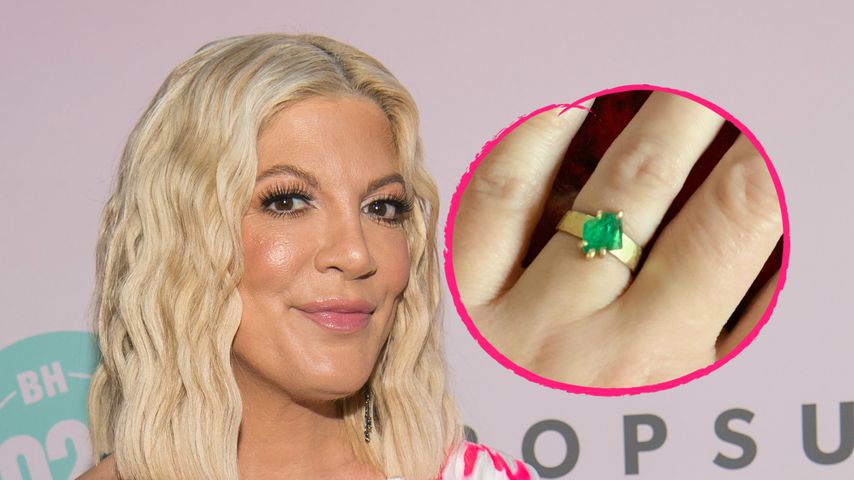 Naturbelassener Smaragd: Tori Spelling liebt neuen Ehering!