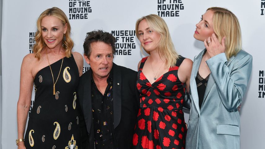 Tracy Pollan, Michael J. Fox und die gemeinsamen Töchter Aquinnah und Schuyler, Juni 2023