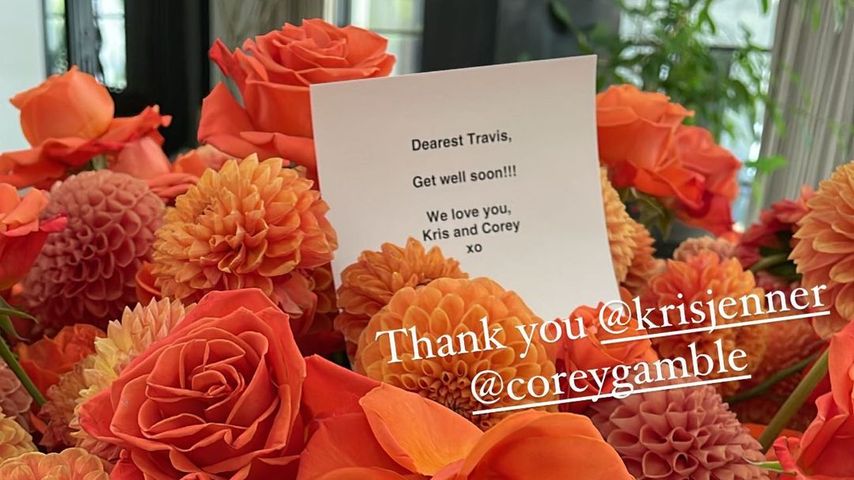 Travis Barkers Blumenstrauß von Kris Jenner