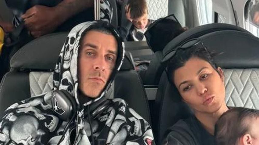 Travis Barker, Kourtney Kardashian, Baby Rocky und Reign Disick im Juni 2024