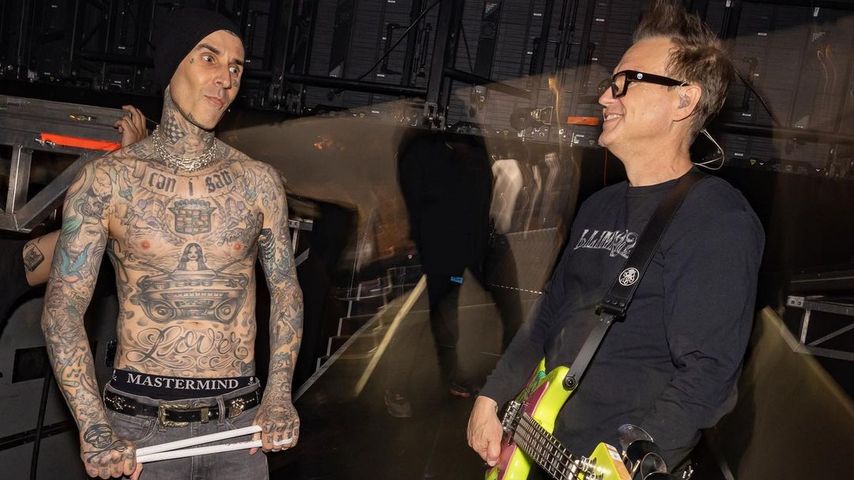 Travis Barker und Mark Hoppus im Juli 2023