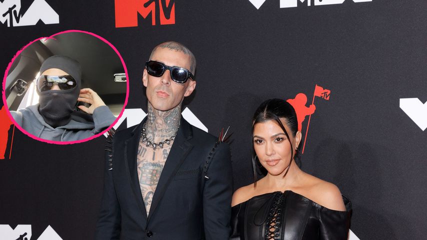 Bonnie & Clyde? Kourtney K. und Travis mit Masken unterwegs