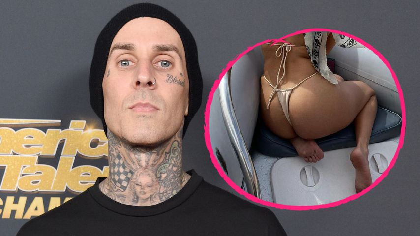 Travis Barker teilt Kourtneys fast nackte Kehrseite im Netz!