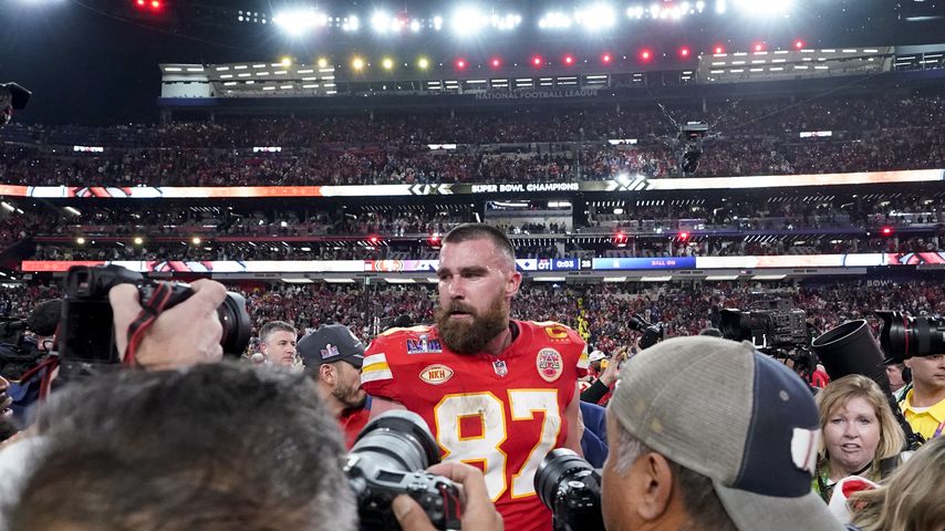 Travis Kelce beim Super Bowl