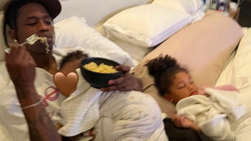 Travis Scott mit seinen Kindern