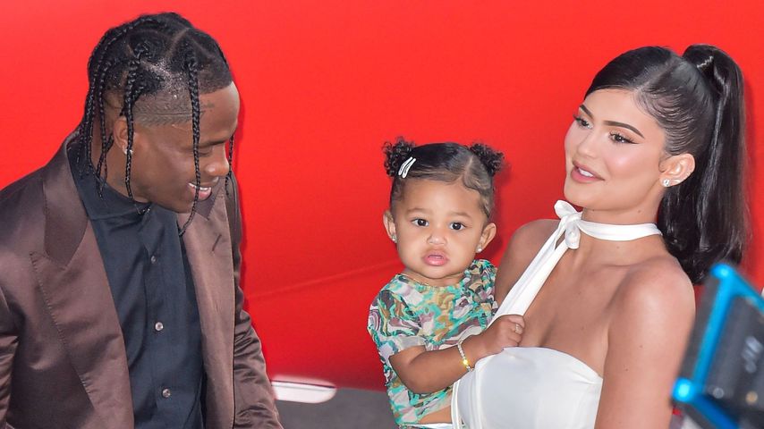 Travis Scott, Stormi Webster und Kylie Jenner bei der "Travis Scott: Look Mom I Can Fly"-Premiere