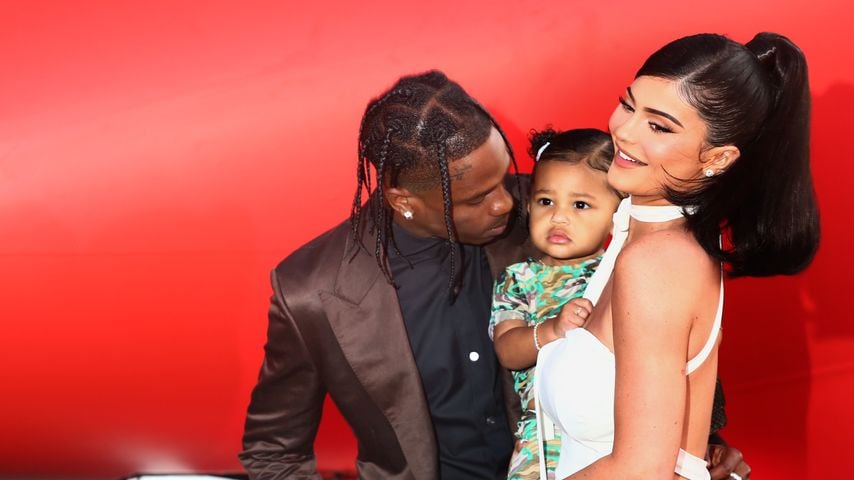 Travis Scott, Stormi Webster und Kylie Jenner im August 2019 in Santa Monica