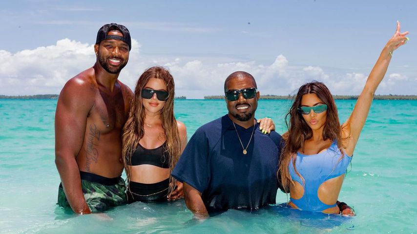 Tristan Thompson, Khloé Kardashian, Kanye West und Kim Kardashian