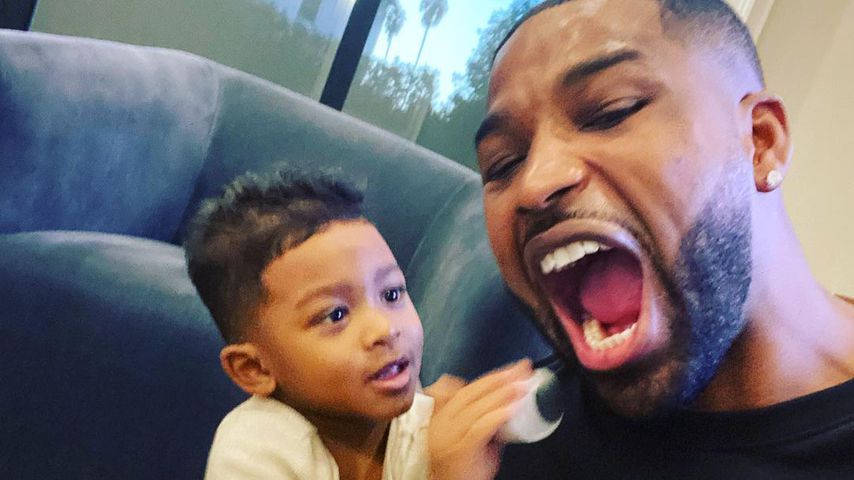 Tristan Thompson mit Söhnchen Prince