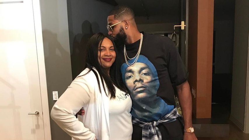 Tristan Thompson mit seiner Mutter, 2017
