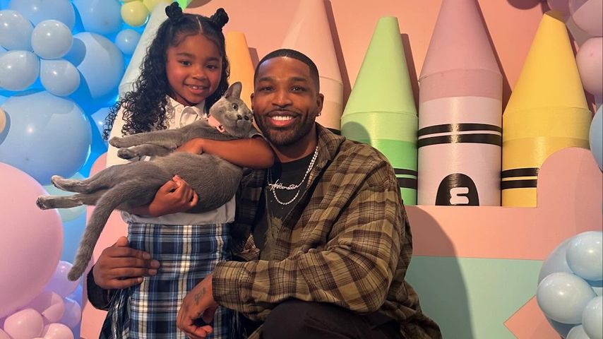 Tristan Thompson mit Tochter True, August 2024
