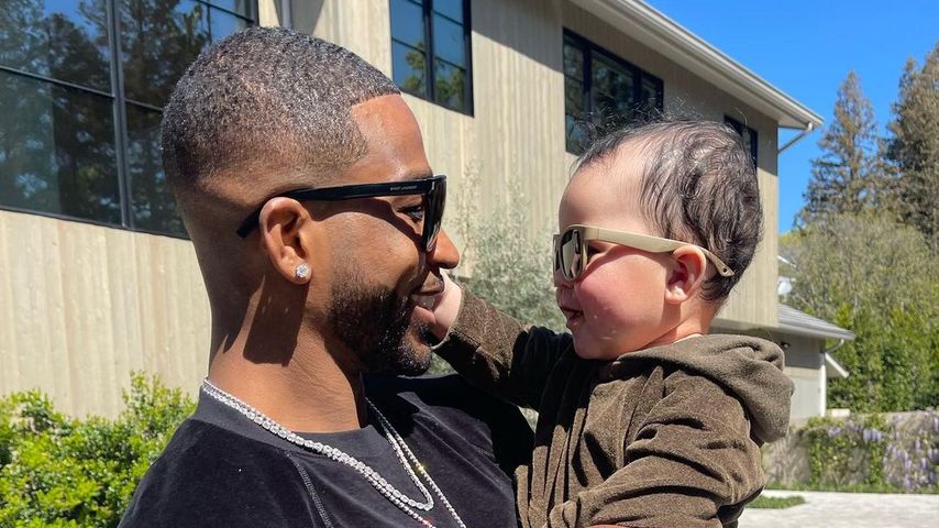 Tristan Thompson mit seinem Sohn Tatum
