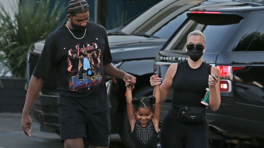 Tristan Thompson und Khloé Kardashian mit Tochter True in Los Angeles, September 2021