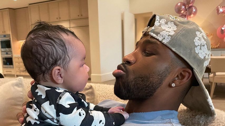 Tristan Thompson mit seinem Kind