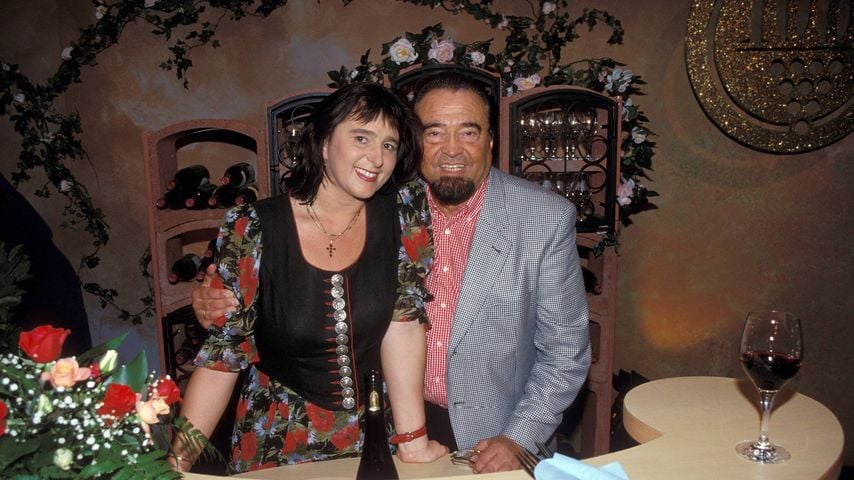 Walter Scholz und Ehefrau Silvia bei der 100. Sendung von SWR "Fröhlicher Weinberg" in Mainz