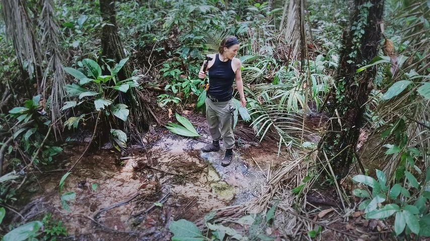 TV-Moderatorin Jeannine Michaelsen bei "7 vs. Wild"