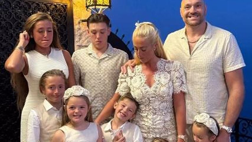 Tyson Fury, Paris Fury und ihre Kinder im August 2025