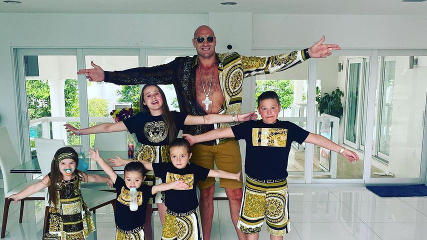 Tyson Fury und seine Kinder im Mai 2021