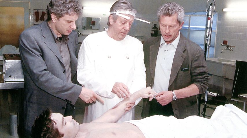 Udo Wachtveitl, Karl Moik, Miroslav Nemec und Peter Burkhardt im "Tatort"