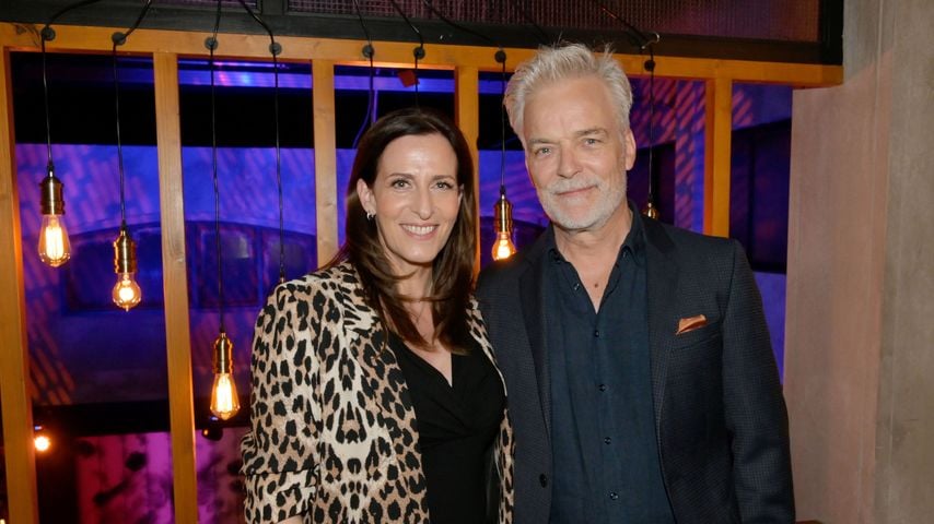 Ulrike Frank (Katrin Flemming) und Stephan Schill (Richard Kaltenbach) beim Dreh von GZSZ