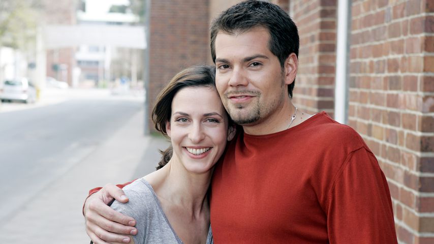 Ulrike Frank und Daniel Fehlow 2006 am GZSZ-Set