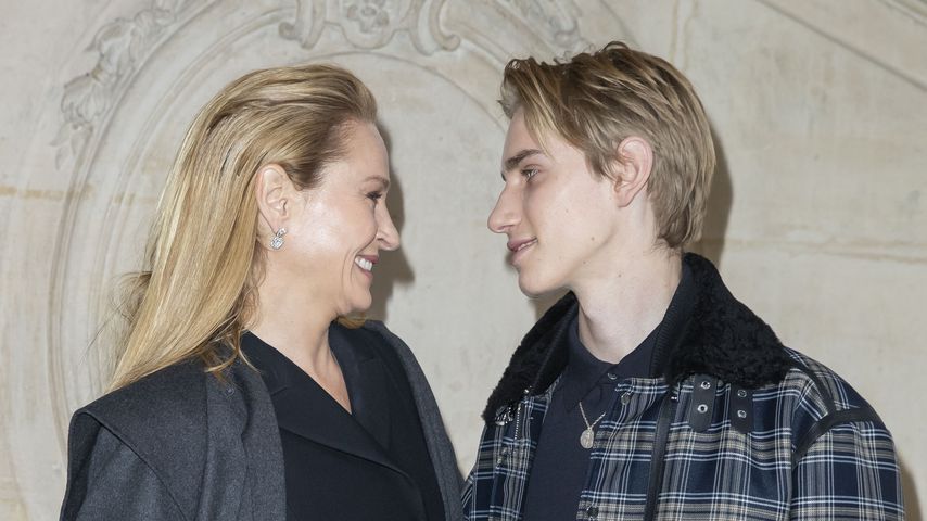 Uma Thurman mit ihrem Sohn Levon